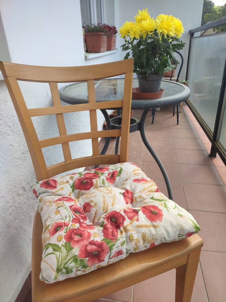 Patterned dining chair cushions best sale