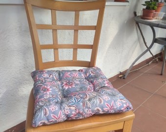 Chair Сushion Floral, Outdoor, Tufted, With Ties, Chair Pad, Seat Pad, Kitchen Chair Cushion, Garden Chair Pads, Seat Cover, Bar Stool