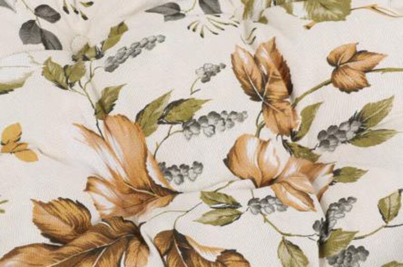 Round Chair Cushion With Ties Floral Tufted Seat Cushion Etsy