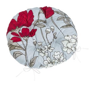 Almofada para cadeira com amarras, almofada floral, almofadas para exterior, almofada redonda, almofada para cadeira de bistrô, capa para assento, almofada para cozinha, almofada para bar Round