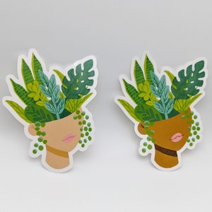 Thinking about Plants - Pflanzengedanken - Pflanzenaufkleber - Pflanzenliebhaber Pflanzenmutter - Gärtner Sticker
