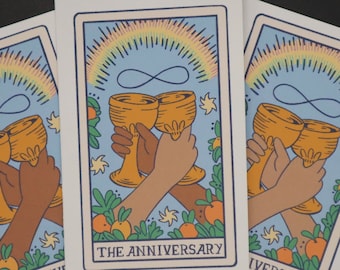 The Anniversary - Anniversary Tarot Card Greeting Card - Greeting Card - Inclusive Card - Greeting Card - For Them - For Her - For Him