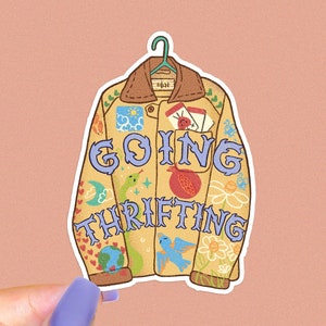 Sticker éco-responsable - Produits d'occasion - Vêtements respectueux de l'environnement - Sauvons la planète - Mignon - inspirant - Sticker veste hipster - Hanche -