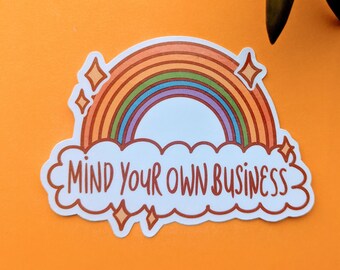 Achten Sie auf Ihre eigenen Business-Aufkleber - LGBTQIA + - Alphabet Mafia - LGBT - LGBTQ - ästhetische Aufkleber - nicht binär - niedlichen Aufkleber