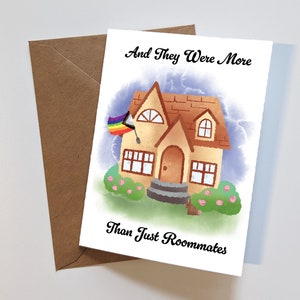 And They Were More Than Just Roommates LGBTQ Anniversary Valentines Day Pride Card