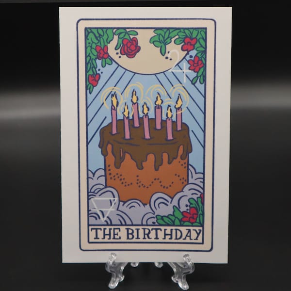 The Birthday - Birthday Tarot Card Greeting Card - Greeting Card - Handmade Card - Greeting Card - Witchy Card