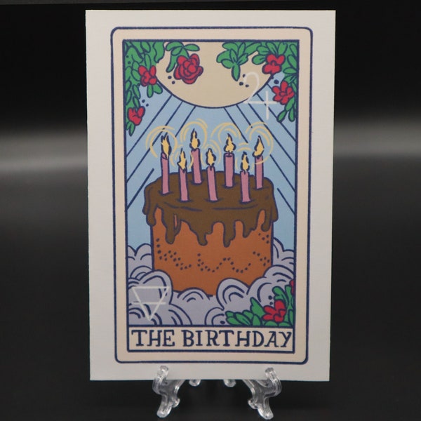 The Birthday - Birthday Tarot Card Greeting Card - Greeting Card - Handmade Card - Greeting Card - Witchy Card
