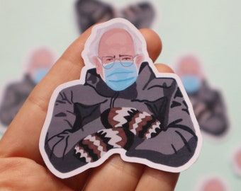 Naklejka Bernie Sanders Mittens - Bernie Mittens - Bernie Gloves - Bernie Inauguration - Bernie Sanders - Bernie Sanders Naklejka - Cute