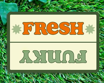NEW AND IMPROVED - Thick Funky/Fresh Dishwasher Magnet - Dual-Sided Clean & Dirty Indicator - Stylish Kitchen Decor