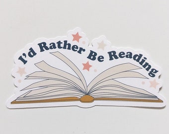 Prefiero estar leyendo pegatina de vinilo - Pegatina de lector de libros