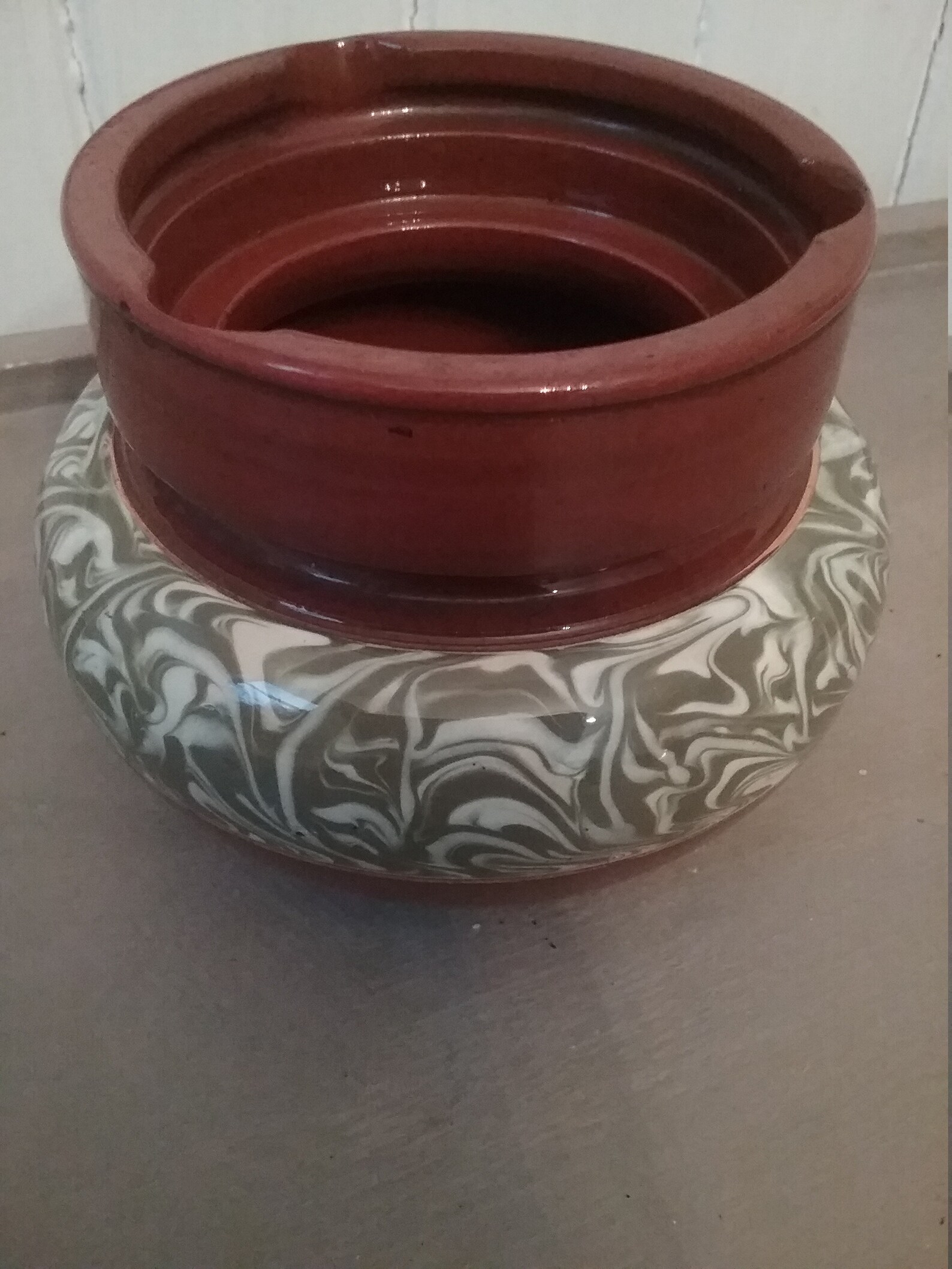 Antique Tobacco Jar, Pottery Tobacco Jar, Lidded Storage Jar, Glazed