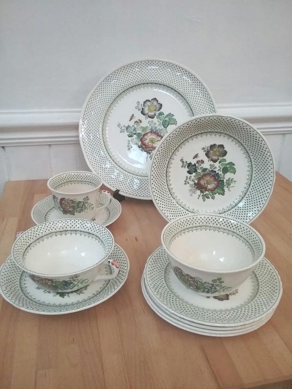 Mason's Paynsley Pattern, Vintage Mason's Green Paynsley Pattern
