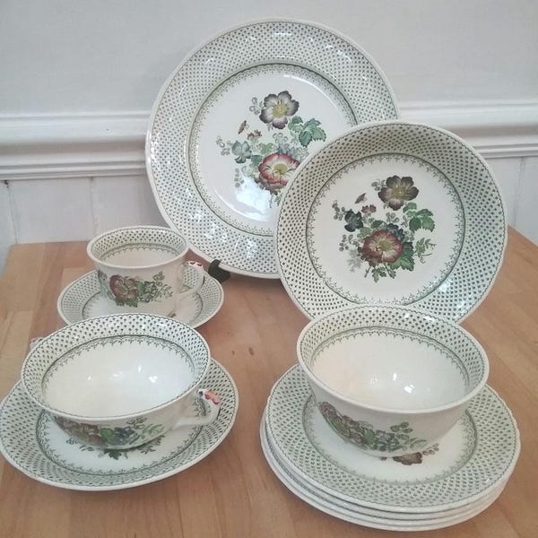 Mason's Paynsley Pattern, Vintage Mason's Green Paynsley Pattern, Mason's Ironstone China, Assorted Dinnerware, Mason's China Replacements