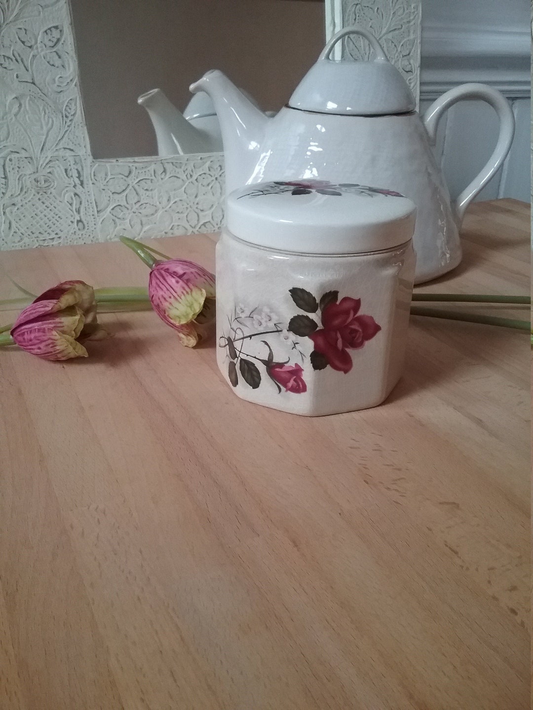 Vintage Sandland Marmalade Pot With Lid, Frank Cooper Ltd. Oxford