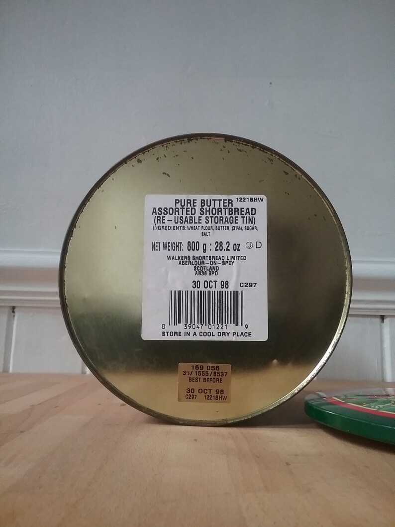 Vintage Walkers Shortbread Tin Biscuit Tin Biscuit Barrel Etsy