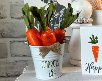 Easter tiered tray decor, Easter Carrot Decor, Easter tray accessory, Easter home decor, Carrots for Easter, Carrot tiered tray decor