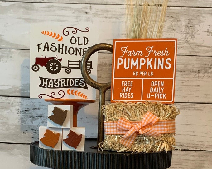 Fall Tiered Tray Decor