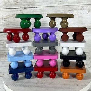 Mini elevador para bandeja escalonada, decoración para bandeja escalonada, mini elevador de madera, elevador rústico, soporte para bandeja escalonada, accesorios para bandeja escalonada, mini pedestal