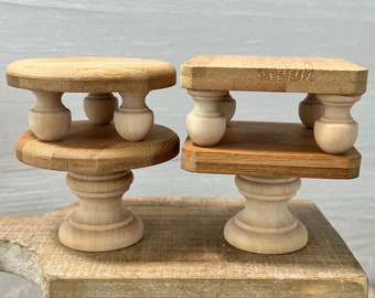 Mini Riser for Tiered Tray, Tiered Tray Decor, Mini Wooden Riser, Farmhouse Riser, Tiered Tray Stand, Tiered Tray Accessories, Mini Pedestal