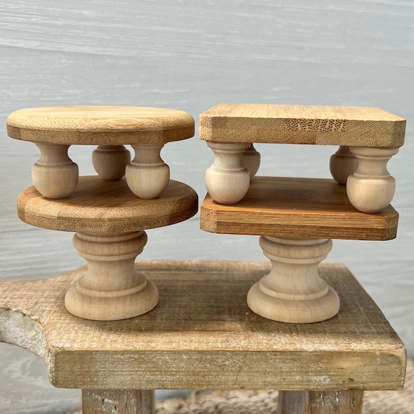 Mini Riser for Tiered Tray, Tiered Tray Decor, Mini Wooden Riser, Farmhouse Riser, Tiered Tray Stand, Tiered Tray Accessories, Mini Pedestal