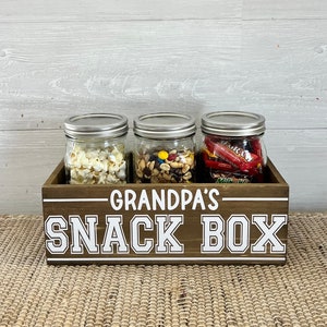 Bonbonnière en bois personnalisée pour grand-père, boîte à goûter pour papa, cadeau unique pour la fête des pères, cadeau pour grand-père, grand-père