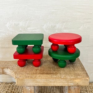 set of 2 Risers for Tiered Tray, Christmas Tiered Tray Decor, Mini Wooden Riser, Tiered Tray decor, Tiered Tray Accessory, home decor