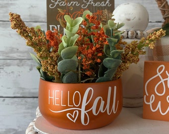 Fall tiered Tray mini floral arrangement, farmhouse home decor, mini vases, tiered tray greenery, eucalyptus, fall tiered tray decor, floral