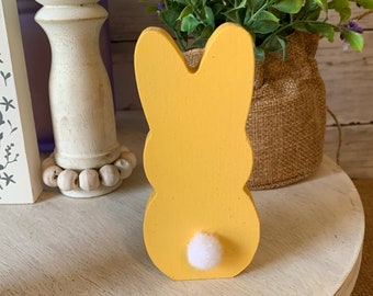 Wood Easter Peeps, Easter tiered tray decor, wood bunnies, Easter home decor, mini bunny for tiered tray, Spring tiered tray decor