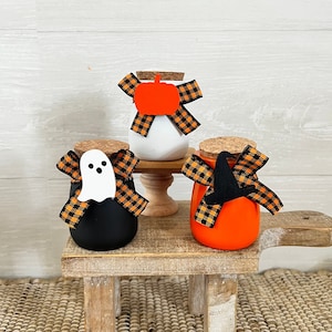 Halloween tiered tray decor, Halloween potion bottles, Halloween home decor, Halloween mini jars, Fall tiered tray decor, fall home decor