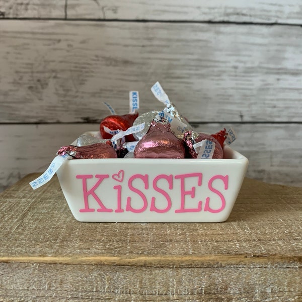 Valentines Day tiered tray, Valentines Day tiered tray decor, kisses, tiered tray accessory, Valentines candy dish, farmhouse tray decor