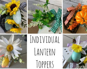 Mini lantern topper, mini lantern swag, farmhouse lantern decor, lantern decor for tiered tray, tiered tray decor (LANTERN NOT INCLUDED)