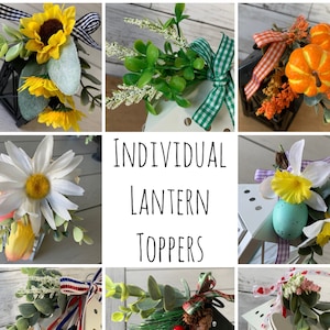 Mini lantern topper, mini lantern swag, farmhouse lantern decor, lantern decor for tiered tray, tiered tray decor (LANTERN NOT INCLUDED)
