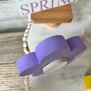 Wood flowers, Spring Tiered Tray Decor, Spring Home Decor, Spring wood flowers, Farmhouse tiered tray decor, Spring shelf sitter, easter image 8
