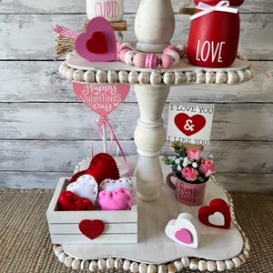 Valentine Tiered Tray Decor, Mini Crate for Tiered Tray, Valentine Mini ...