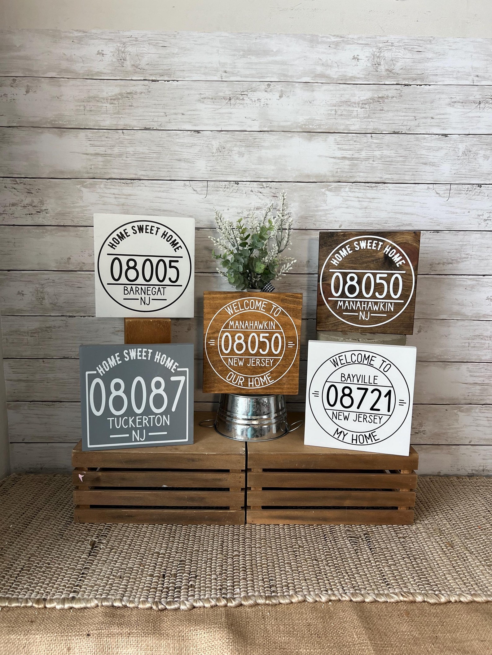 Home Zip Code Signs Personalized ZIP Code Sign, City and State Sign, Personalized Location ...