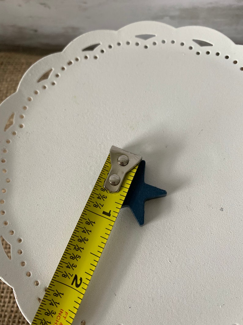1'' Painted mini wood stars, patriotic vase filler, patriotic tiered tray decor, americana decor, red white and blue mini stars, tiered tray image 4