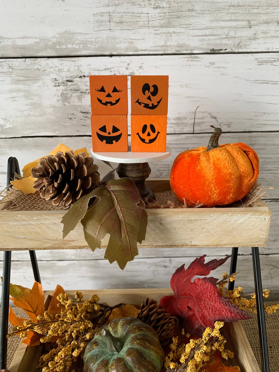 Halloween Tiered Tray Decor, Fall Tiered Tray Decor, Jack O Lantern ...