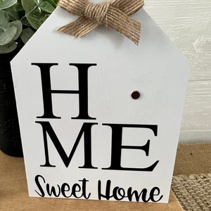 Interchangeable Home Sweet Home Sign, Mini Wood House, Everyday Home Decor, Year Round Home ...