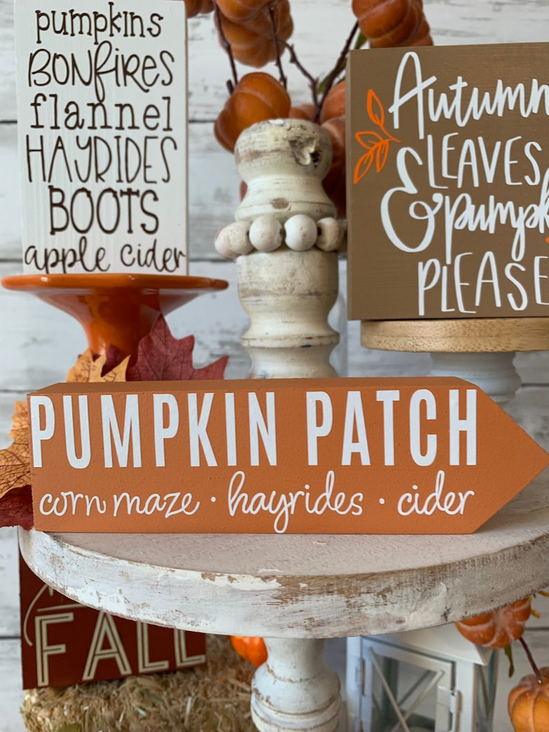 Fall Tiered Tray Decor Bundle Pumpkin Tiered Tray Fall Etsy