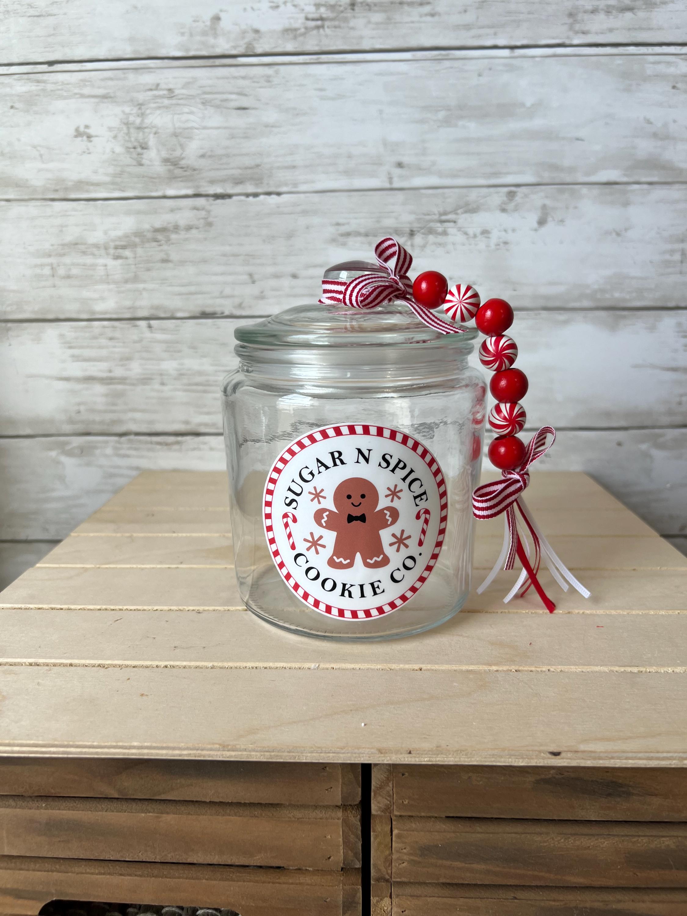 Lot De 2 Bocaux De Conservation En Verre Avec Motifs Noël - Boîtes à Biscuits Décoratives 300ml - Dekohelden24