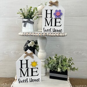 Interchangeable Home Sweet Home Sign, Mini Wood House, Everyday Home Decor, Year Round Home ...