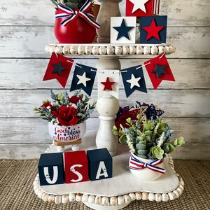 "Party Like It's 1776" Wooden Sign | 8x8 Inch Patriotic 4th Of July Decor, Funny Desk Or Shelf Decor
