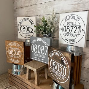 Home Zip Code Signs Personalized ZIP Code Sign, City and State Sign, Personalized Location ...