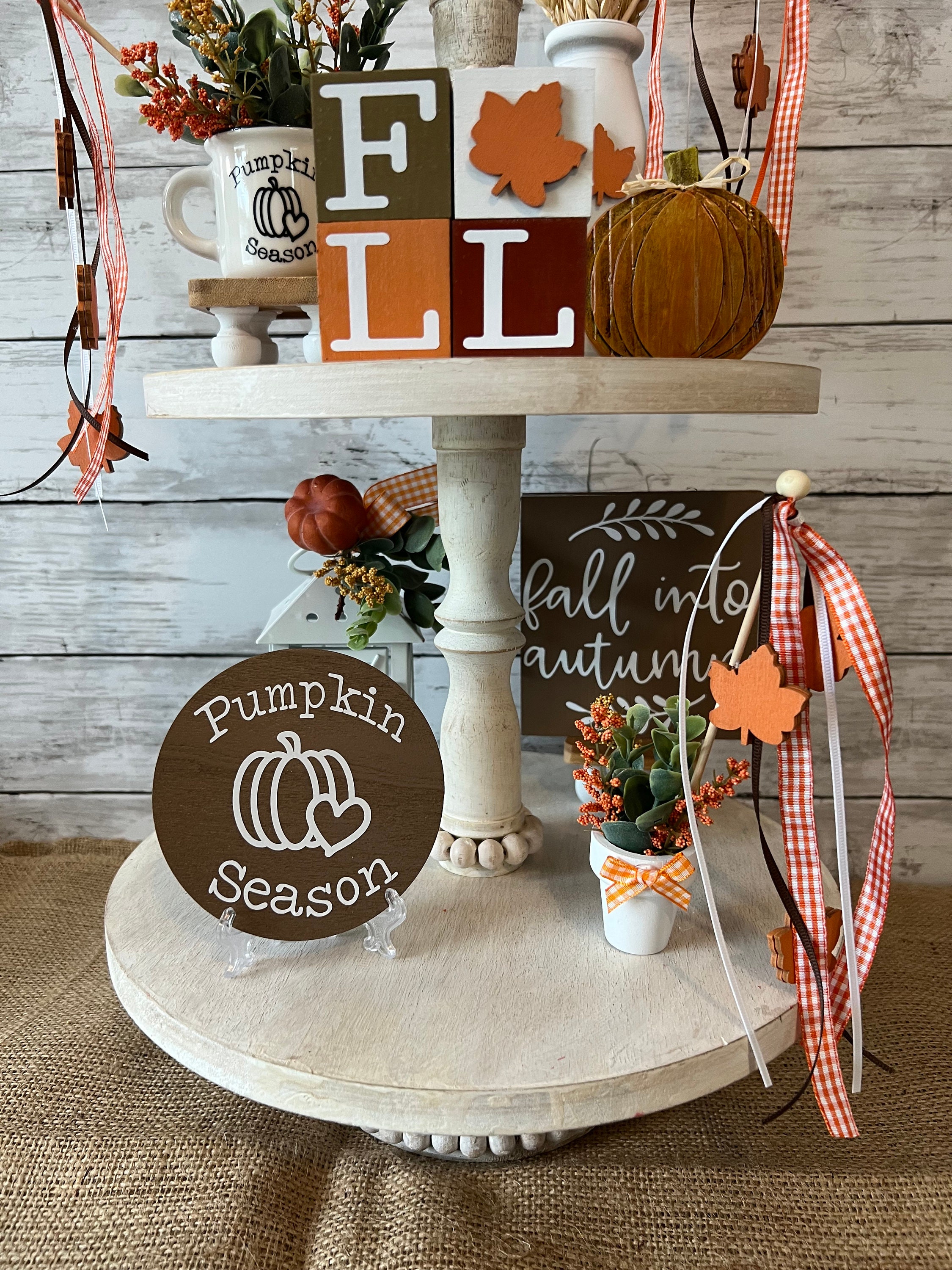 Fall Tiered Tray Decor Fall Tiered Tray Accessories Fall - Etsy