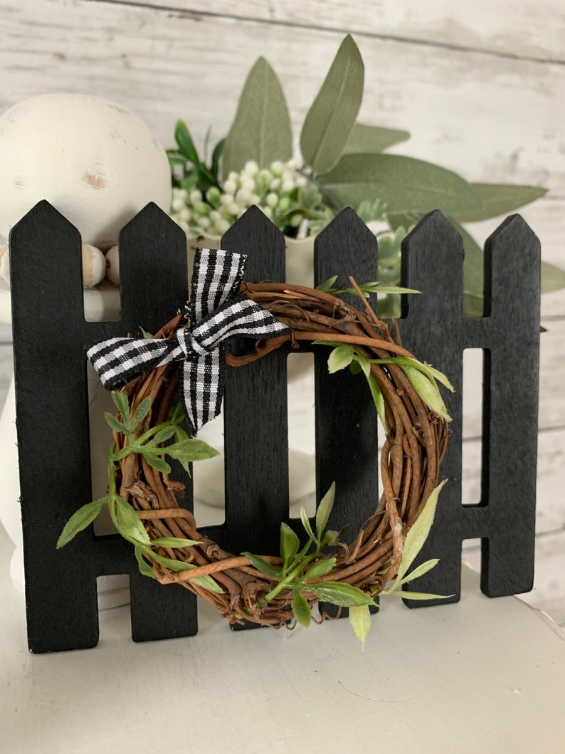 Mini Wooden Picket Fence for Tiered Tray Tiered Tray Decor Etsy