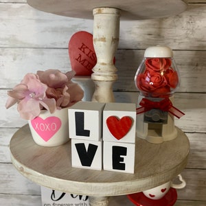 Mini Gumball Machine for Tiered Tray, Valentines Day Tiered Tray Decor ...