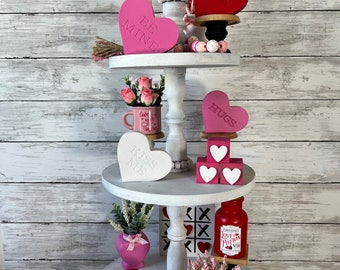 Set decorativo per vassoio a più livelli per San Valentino, decorazione
