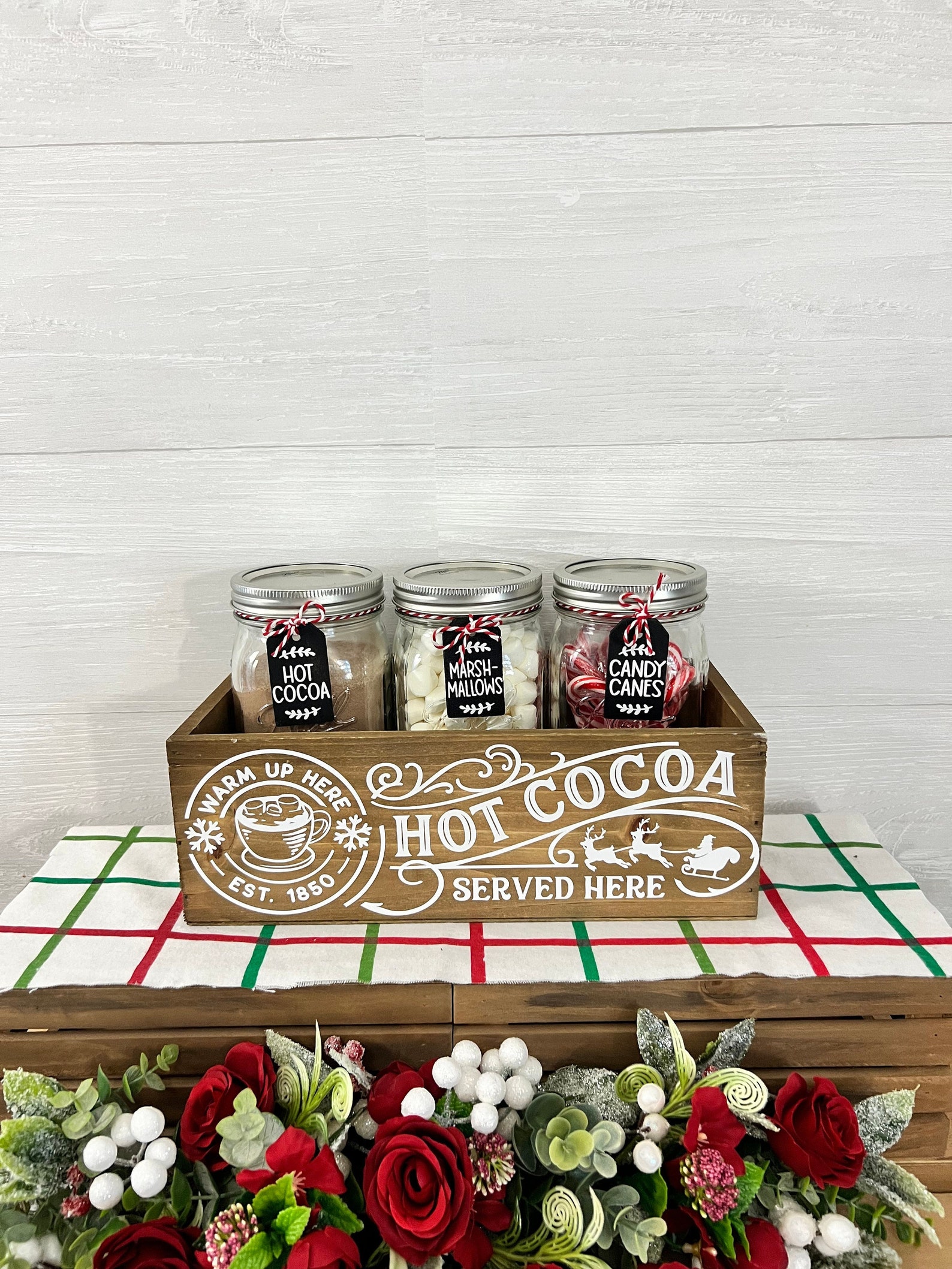 Hot Chocolate bar Hot cocoa bar box hot cocoa bar box and jars hot cocoa station hot cocoa decor hot cocoa gift christmas decor