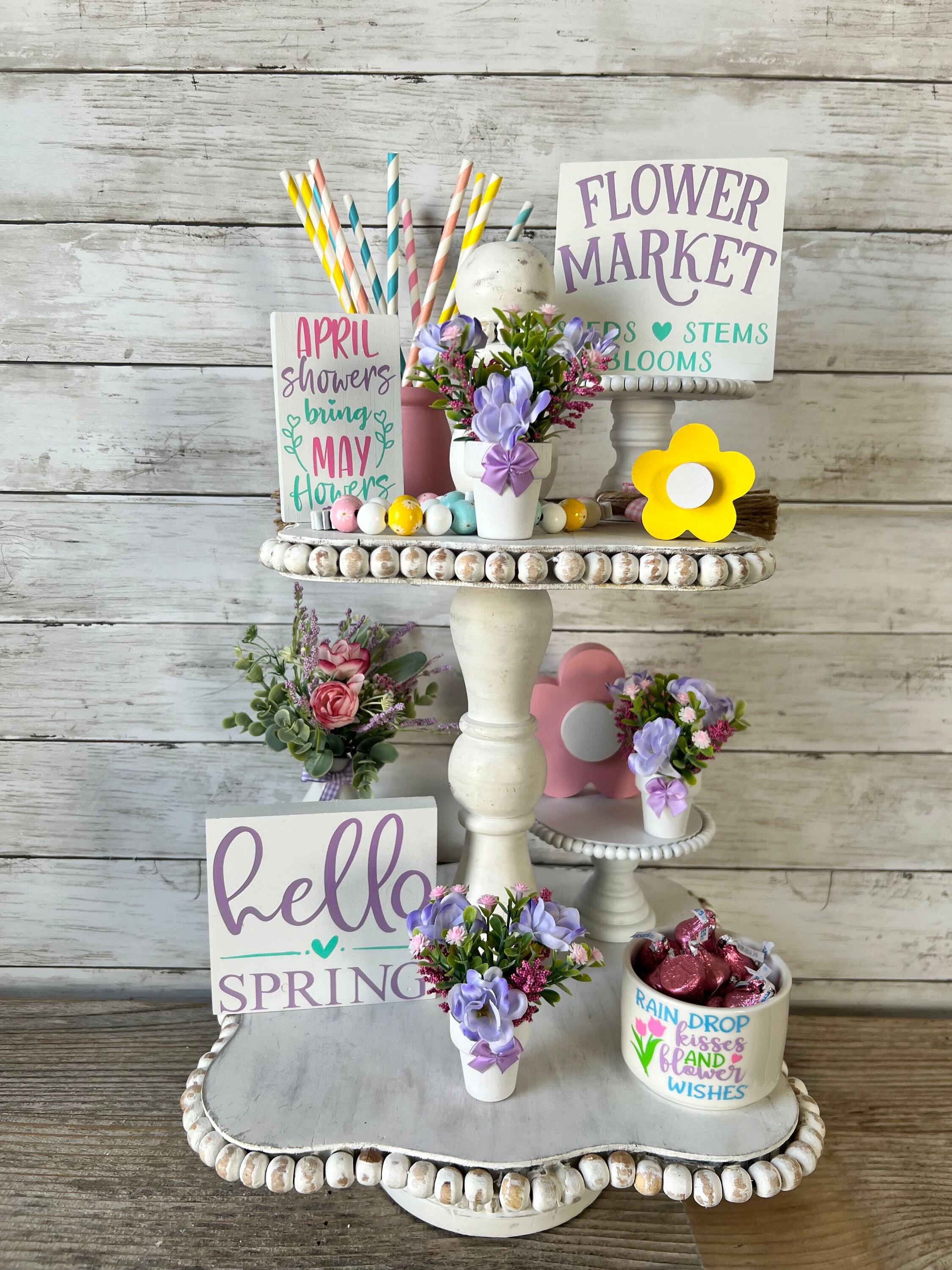 CHICIRIS Vaso In Resina A Forma Di Famiglia Primaverile - Bohémien Per Fiori Finti, Decorazione Scrivania