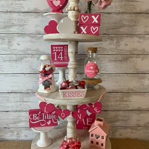 Valentines Day Tiered Tray, Valentines Day Tiered Tray Decor, Kisses ...